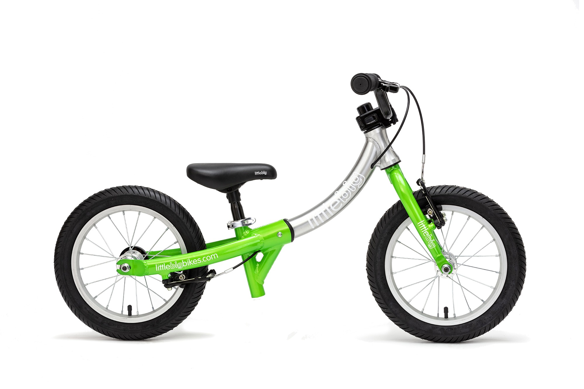 green balance bike