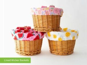 Beep Lined Wicker Baskets for LittleBig Bikes